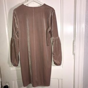 madewell balloon sleeve velvet dress